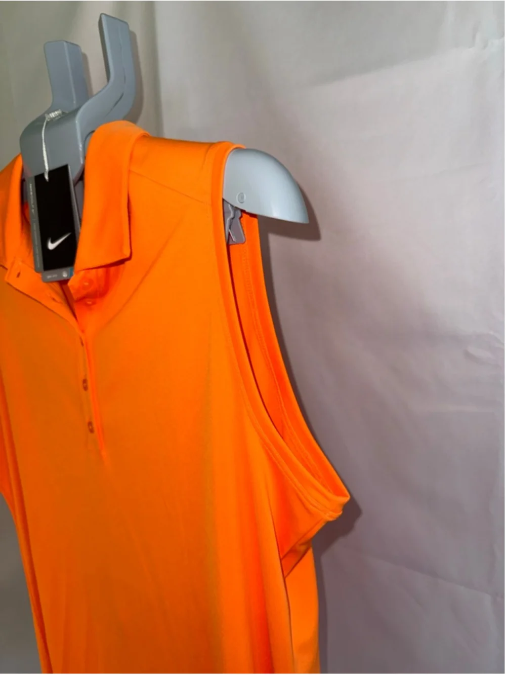 Women's Nike Orange Golf Dri-FIT‎ Sleeveless Polo Tank Top XL